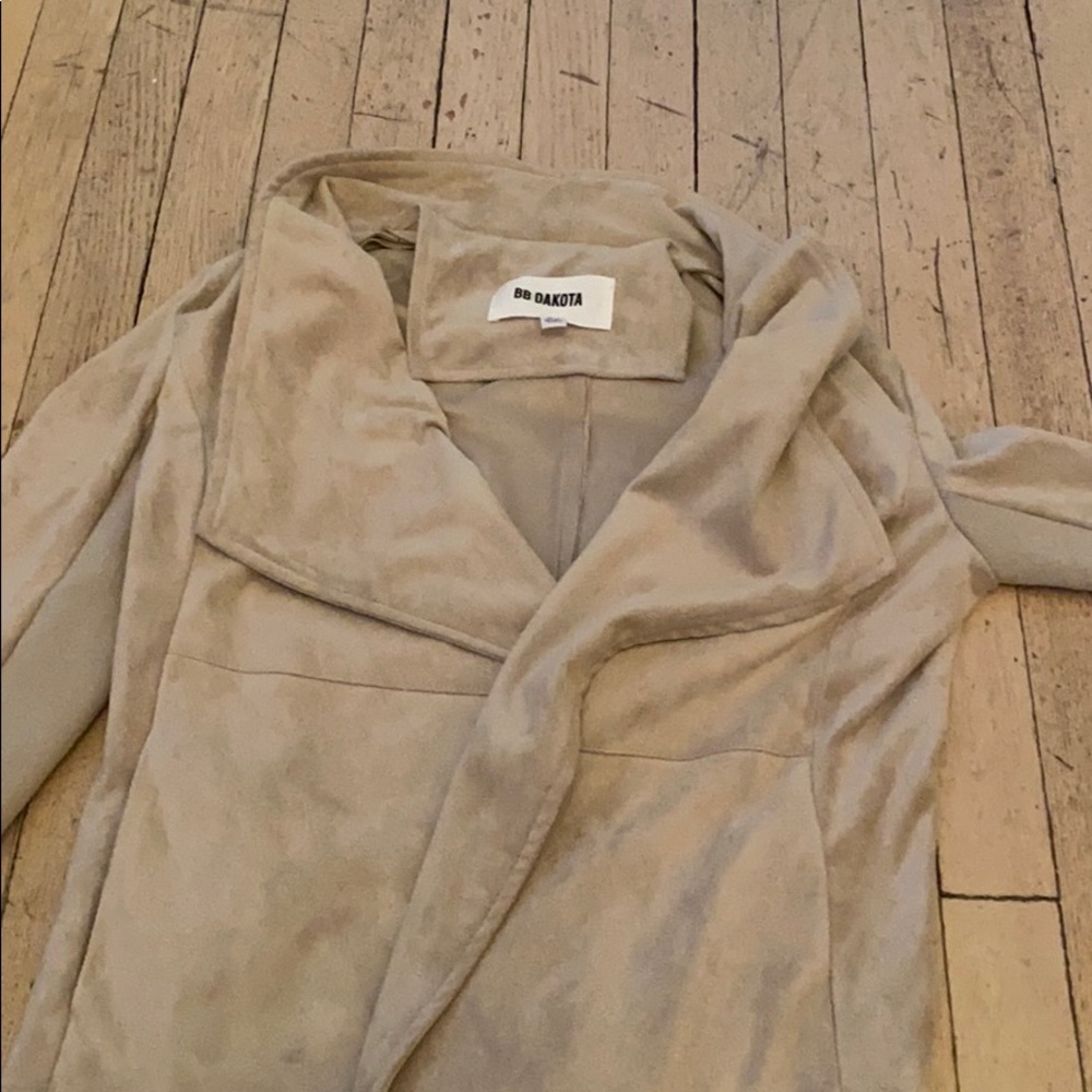 Bb Dakota Faux Suede Drape Jacket - Picture 11 of 16